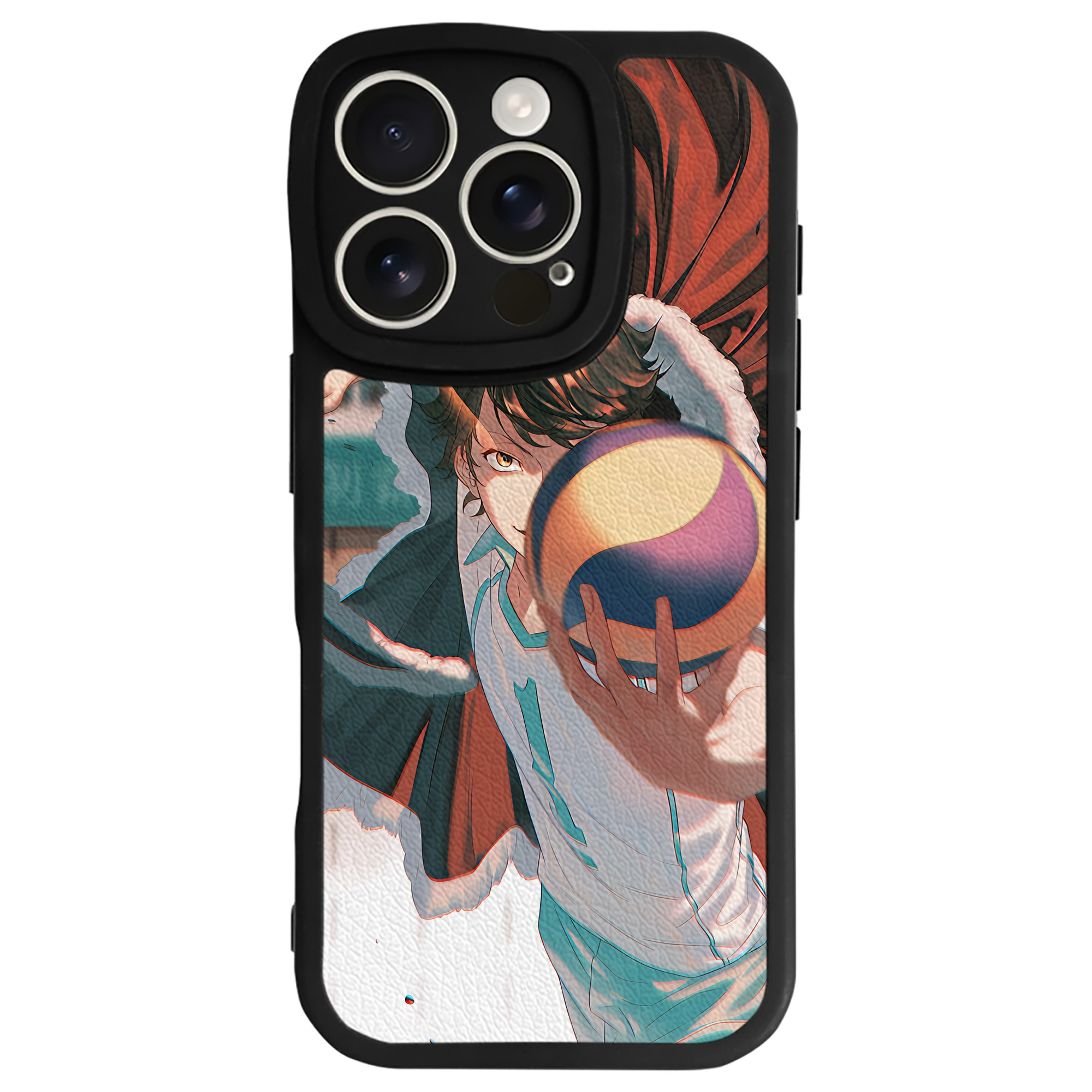 （画像用） ハイキュー!! Haikyu!! 【iPhone 16シリーズ対応】シリコンスマホケース（レザー調） 材質：シリコン